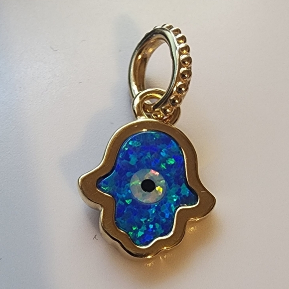Pandora Jewelry - Pandora Opalescent Blue Hamsa Hand Dangle Charm